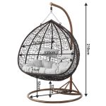 Függőfotel 135x115x210cm barna Babilon-XXL-Brown