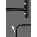 Ruhaállvány cipőtartóval kerekekkel 155 x 34 x 150 cm CR005-150