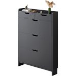 BeComfort cipősszekrény 80x125x17 cm szürke CS011-3