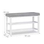 Cipősszekrény 80 x 33 x 50 cm fehér CS06-80