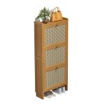 Bambusz cipősszekrény 50x17x121cm BC FUR1676-3