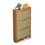 Bambusz cipősszekrény 68x17x121cm BC FUR1676-4