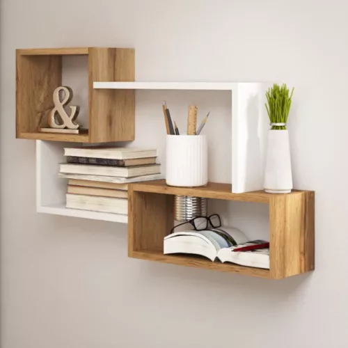 Fali polc 87x18x54cm barna FUR1961-2