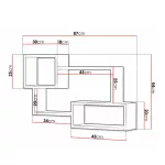 Fali polc 87x18x54cm barna FUR1961-2