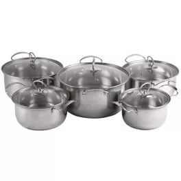 Indukciós inox 10 részes edénykészlet G-1051