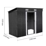 Kerti fém tároló ház 238 x 131 x 182 cm 3 m² GH408-L