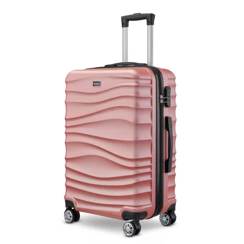 BeComfort L02-R-65, ABS, guruló, rosegold bőrönd 65 cm