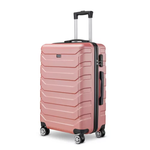 BeComfort L03-R-55, ABS, guruló, rosegold bőrönd 55 cm
