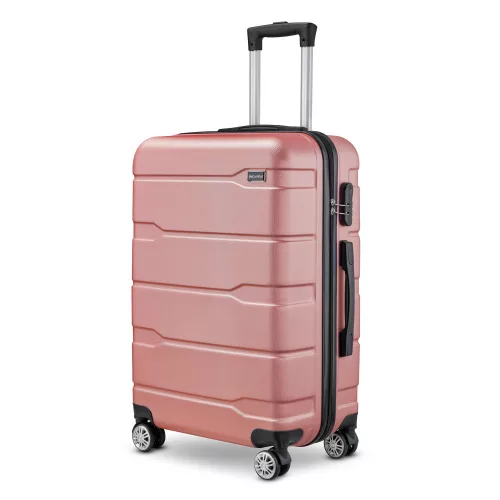 BeComfort L03-R-65, ABS, guruló, rosegold bőrönd 65 cm