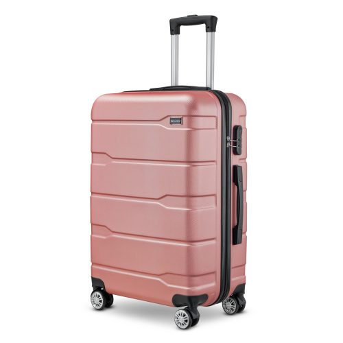 BeComfort L06-R-55, ABS, guruló, rosegold bőrönd 55 cm