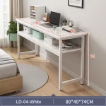 Számítógépasztal 80 x 40 x 74 cm fehér LD04-1