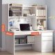Polcos íróasztal fiókokkal tárolóval 100x45cm fehér OT-505-White