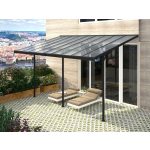 Féltetős alumínium pergola antracit átlátszó tetővel 303 cm x 312 cm P-312-1 