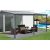 Féltetős alumínium pergola P-496-1 antracit átlátszó tetővel 303 cm x 496 cm