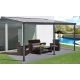 Féltetős alumínium pergola P-496-1 antracit átlátszó tetővel 303 cm x 496 cm